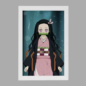 تابلو خندالو مدل نزوکو انیمه شیطان کش کد 27010