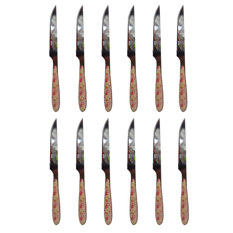 کارد میوه خوری بیوتی مدل Red flower بسته 12 عددی
