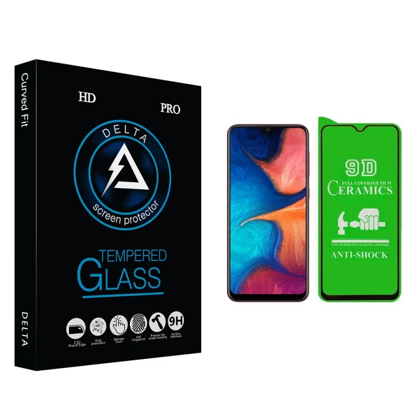 محافظ صفحه نمایش سرامیکی دلتا مدل Fit مناسب برای گوشی موبایل سامسونگ Galaxy A20