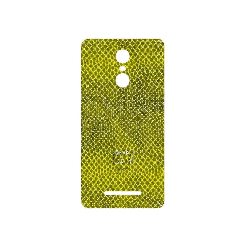 برچسب پوششی ماهوت مدل Yellow Snake Skin مناسب برای گوشی موبایل شیائومی Redmi Note 3