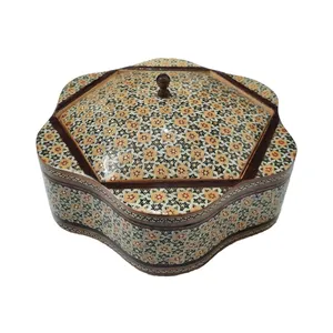 شکلات خوری خاتم کاری مدل شش گوش هلالی کد 49