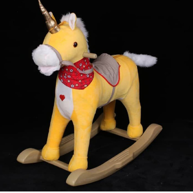 اسب رکاب دار کودک مدل گهواره ای موزیکال متحرک A1