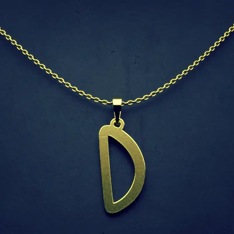 گردنبند طلا 18 عیار زنانه مدوپد مدل حرف D کد H3-1-1576
