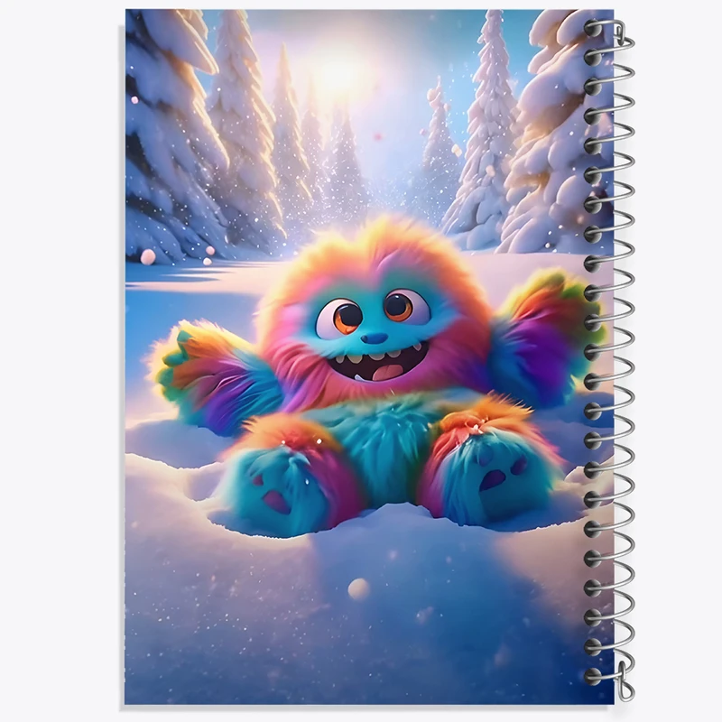 دفتر شطرنجی 50 برگ خندالو طرح هیولای کیوت کد F6286