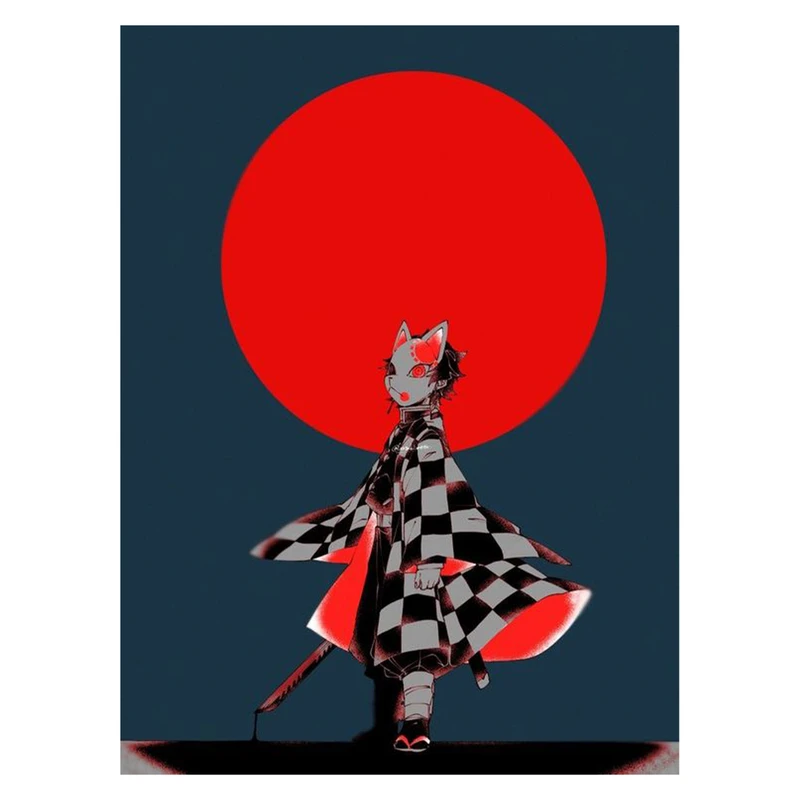 استیکر لپ تاپ و موبایل مدل انیمه طرح شیطان کش کامادو تانجیرو demon slayer kamado tanjiro کد 259