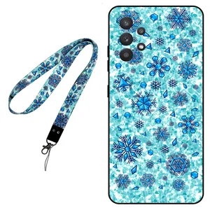 Megafone Snow Flake 0014 Cover For Samsung Galaxy A32 4G Mobile Neckband 