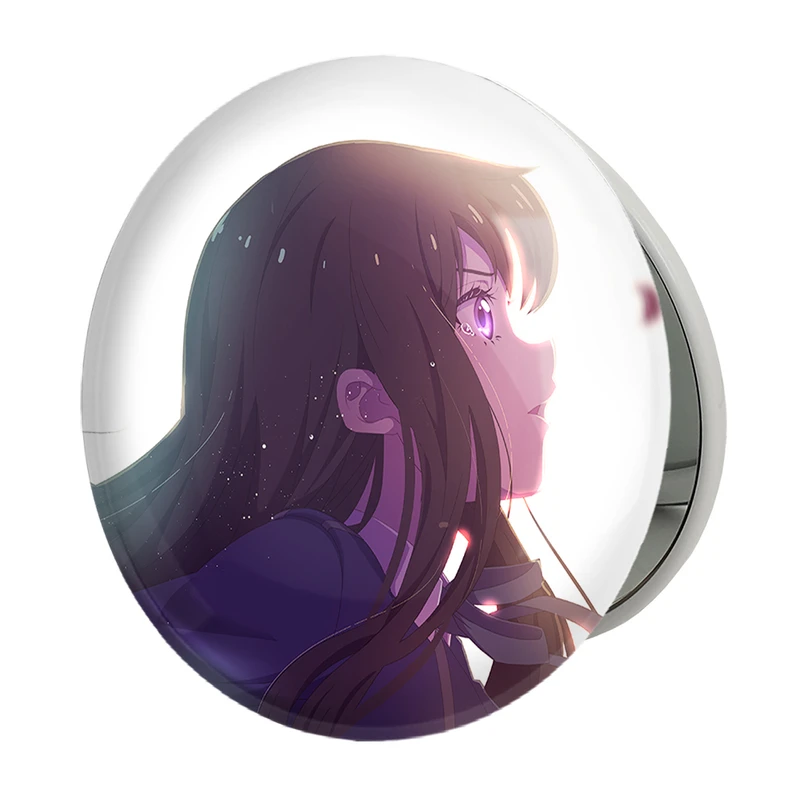 آینه جیبی خندالو طرح تاکینا انیمه لیکوریس ریکویل Lycoris Recoil مدل تاشو کد 23019 