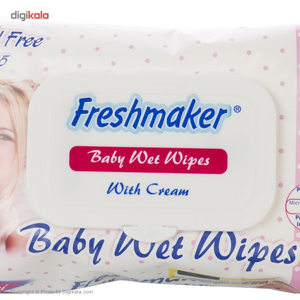 دستمال مرطوب فرش میکر مدل Cream - بسته 60 عددی