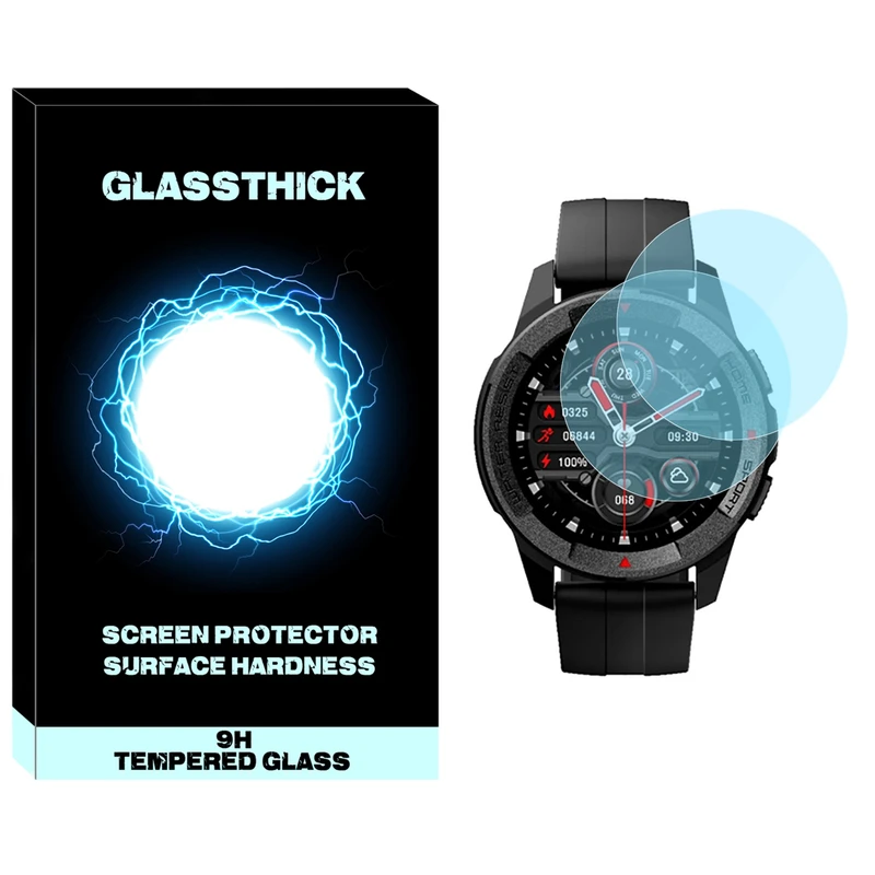 محافظ صفحه نمایش شیشه ای گلستیک مدل SH-GL مناسب برای ساعت هوشمند میبرو X1 بسته دو عددی