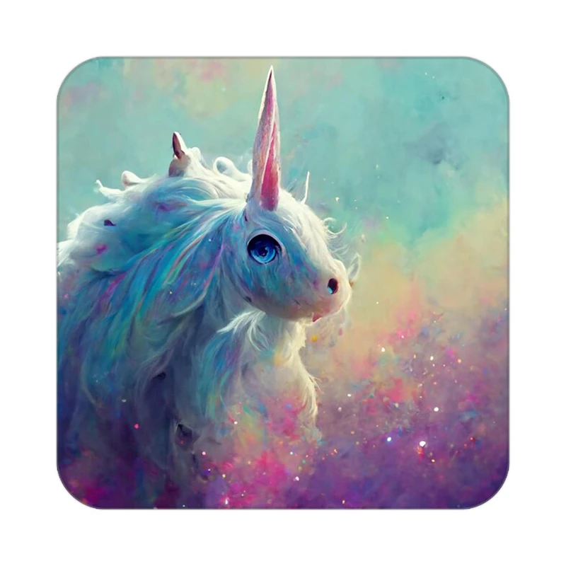 زیر لیوانی کاکتی طرح اسب تک شاخ و یونیکورن مدل mp32789