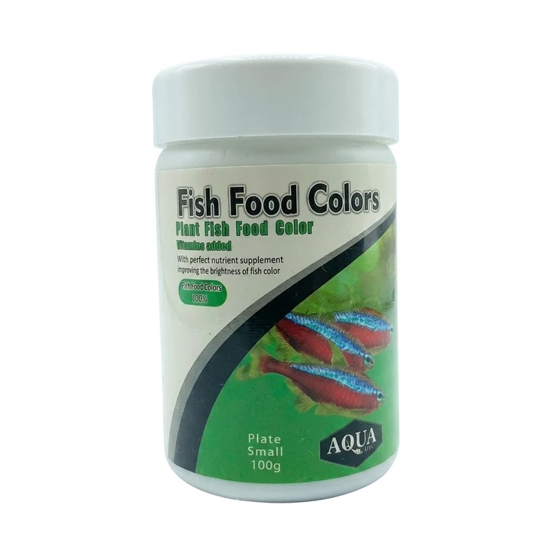 غذای ماهی آکوا مدل Fish Food Color- Small Plate وزن 100 گرم