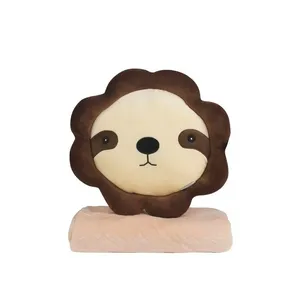 عروسک بالشتی طرح تنبل درختی مدل JI110 طول 50 سانتی‌متر به همراه پتو