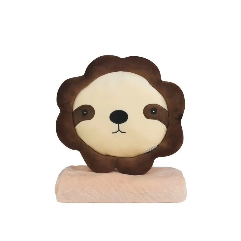 عروسک بالشتی طرح تنبل درختی مدل JI110 طول 50 سانتی‌متر به همراه پتو