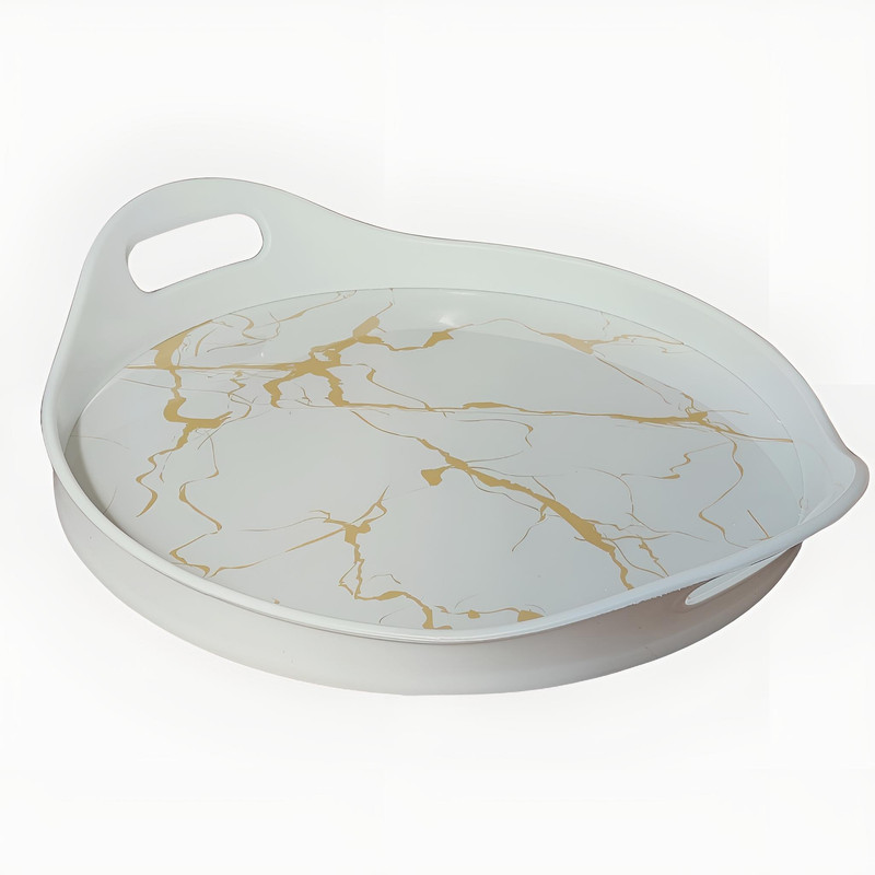 سینی مدل دسته دار طرح Marble کد 8