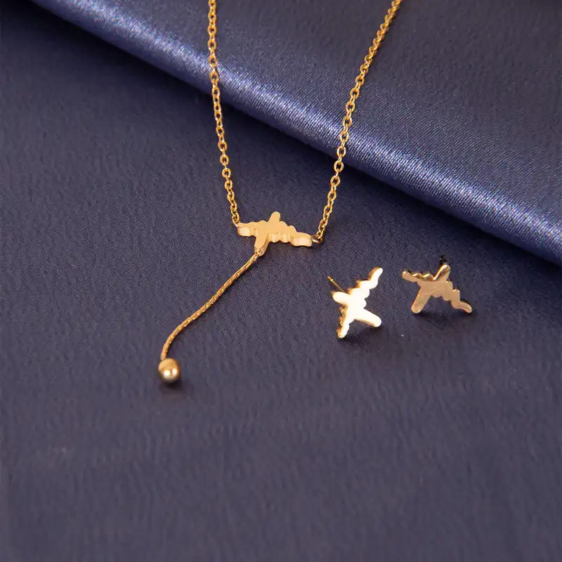 نیم ست زنانه طرح ضربان کد RKH_756