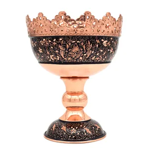 آجیل خوری مسی طرح الماس تراش مدل شبکه بری کد 20