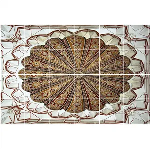 تایل سقفی  طرح اسلیمی چتری کد ST 6038-24 سایز 60x60 سانتی متر مجموعه 24 عددی