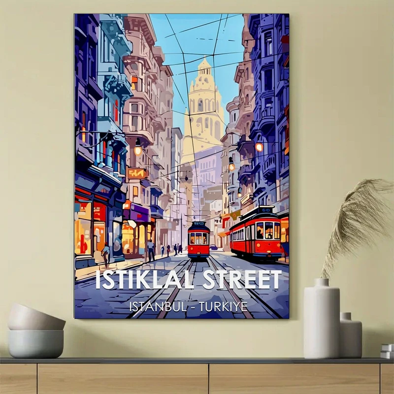 تابلو شاسی مدل خیابان استقلال استانبول طرح نقاشی