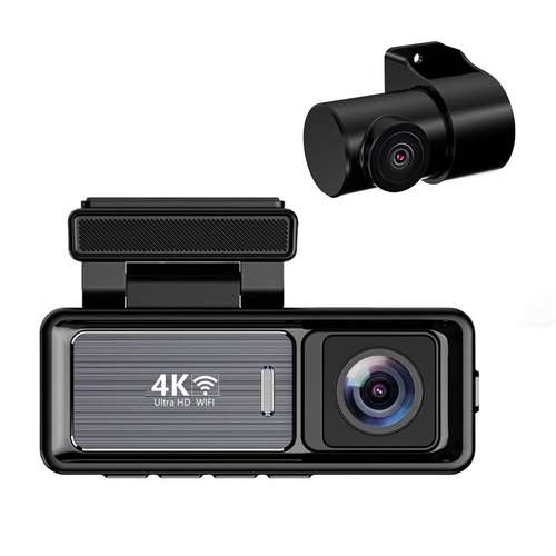 دوربین ثبت وقایع خودرو وونک مدل M6 4K-WiFi به همراه دوربین عقب