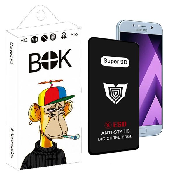 محافظ صفحه نمایش بوک مدل Super 9D Guard مناسب برای گوشی موبایل سامسونگ Galaxy a5 2017 / a520