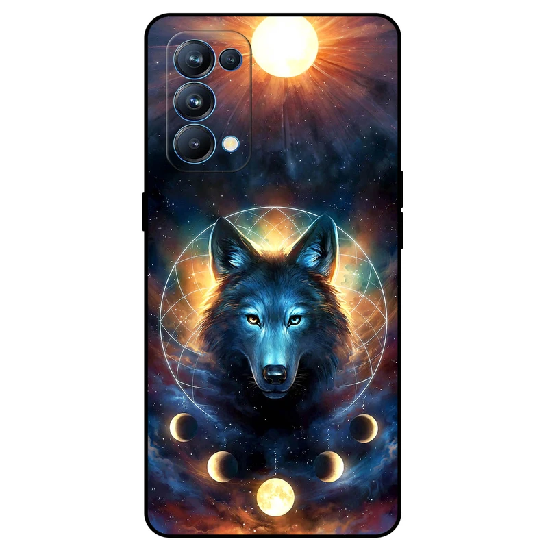 کاور مگافون طرح گرگ و ماه مدل 8006 مناسب برای گوشی موبایل اوپو Reno 5 Pro 5G