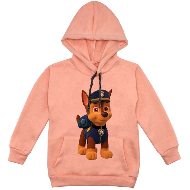 هودی پسرانه مدل سگ نگهبان F73 رنگ گلبهی