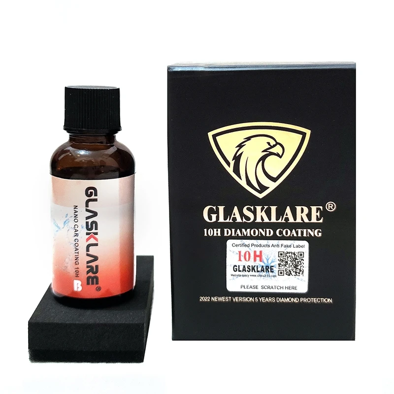نانو سرامیک 10H بدنه خودرو گلس کلار مدل Diamond Coating به همراه پد