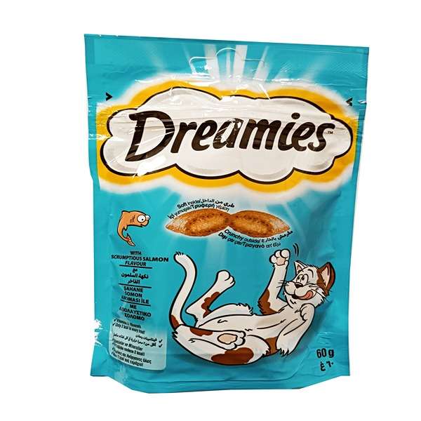 تشویقی گربه دریمیز مدل ماهی سالمون وزن 60 گرم