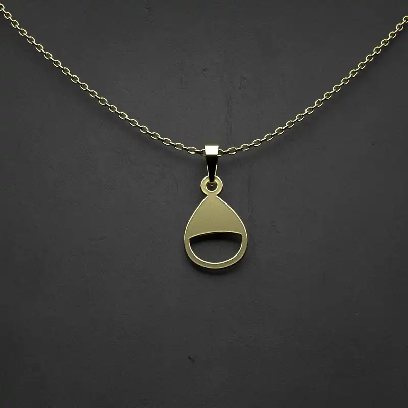 گردنبند طلا 18 عیار زنانه مدوپد مدل هندسی کد Z2-1-1148