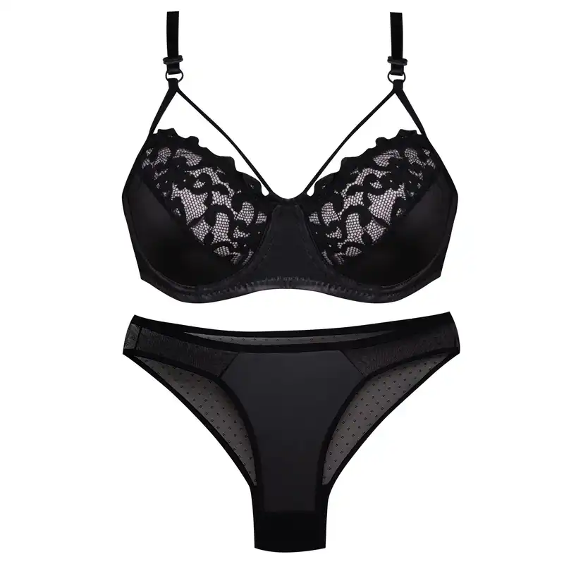 ست شورت و سوتین زنانه کارنا رز مدل فنردار کد 3391 رنگ مشکی