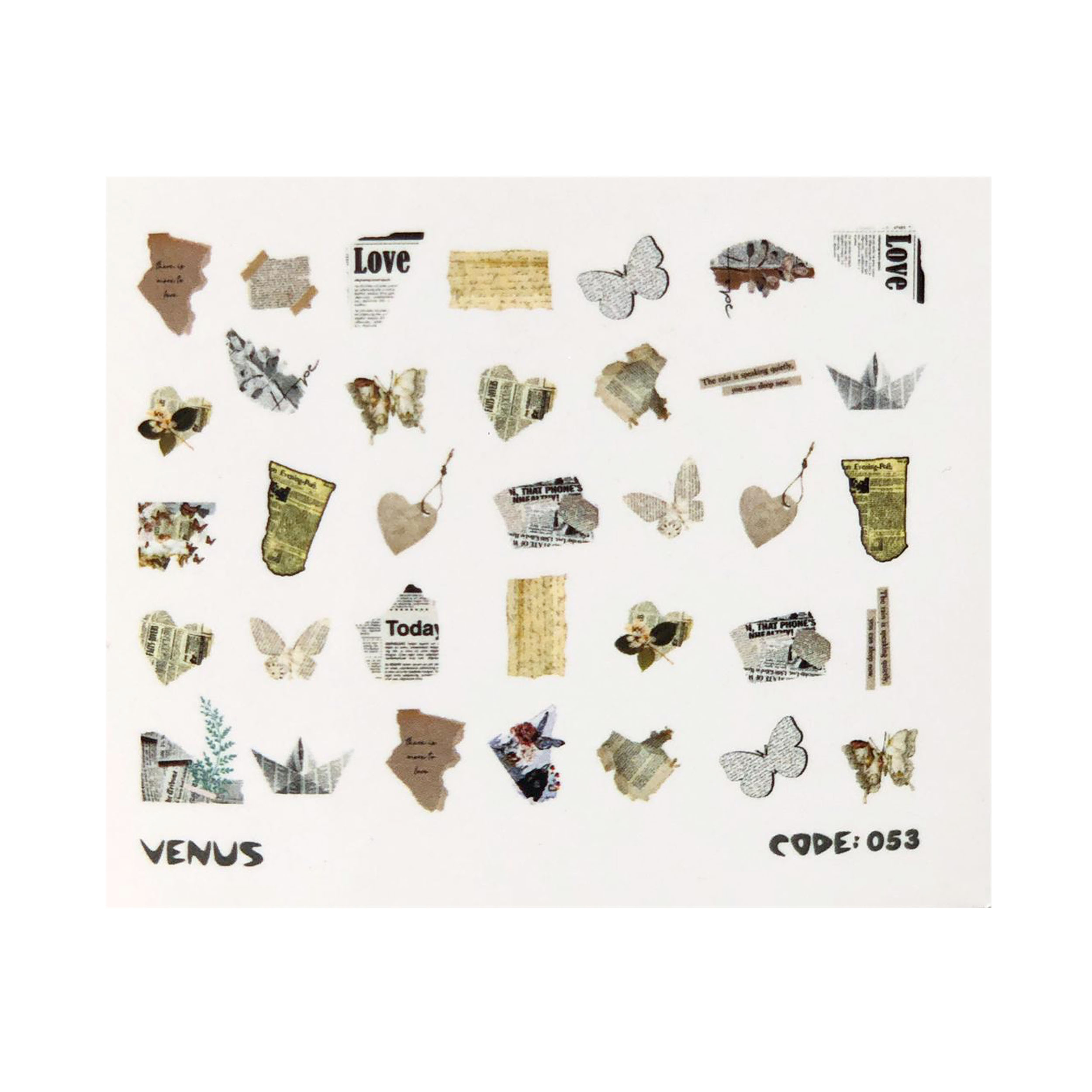 استیکر طراحی ناخن مدل 053