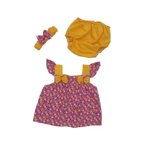 ست 3 تکه لباس نوزادی دخترانه کد 04 