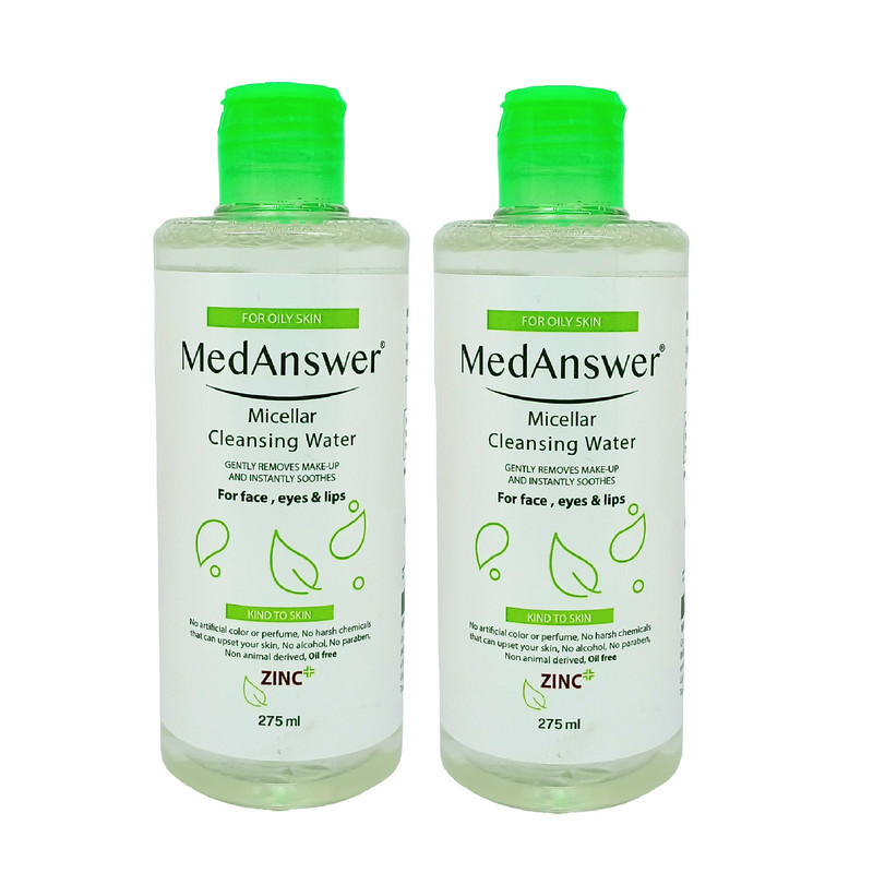 محلول پاک کننده آرایش مدانسر مدل Teatree oil حجم 275 میلی لیتر مجموعه 2 عددی