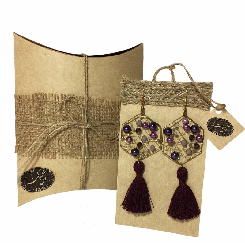 گوشواره زنانه دل تافته مدل Del_E12 گوشواره زنانه دل تافته مدل Del_E12