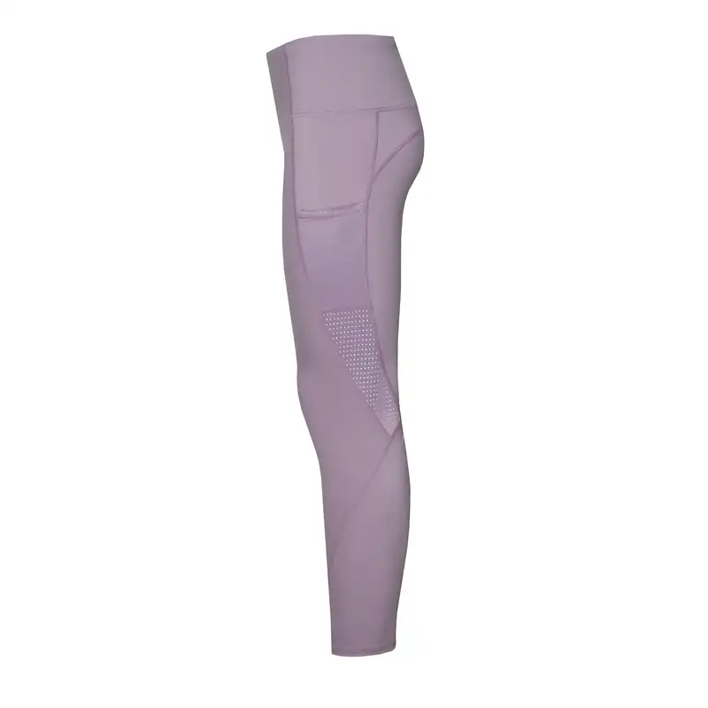 لگینگ ورزشی زنانه مدل جیب دار کمر گنی رنگ بنفش