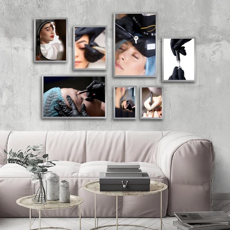 تابلو بکلیت طرح تتو و میکروبلدینگ و زیبایی مدل SI-2997 مجموعه 7 عددی