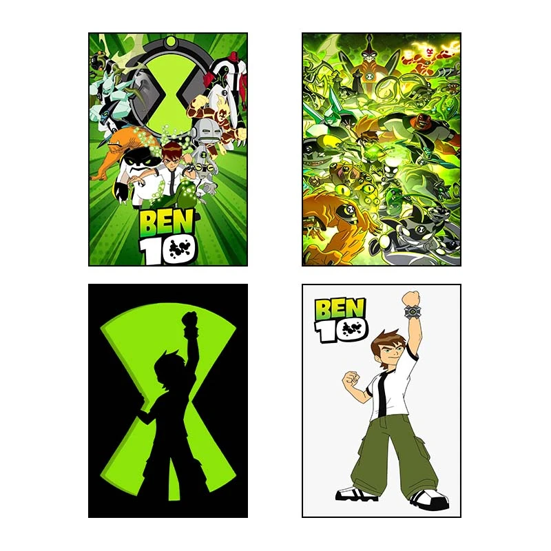 تابلو شاسي کارنيکا طرح بن ۱۰ ben10 کد 63502 مجموعه 4 عددی