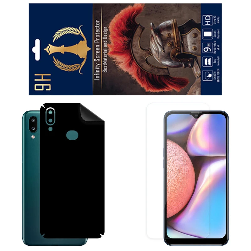 برچسب پوششی اینفینیتی مدل RG مناسب برای گوشی موبایل سامسونگ Galaxy A10S به همراه محافظ صفحه نمایش