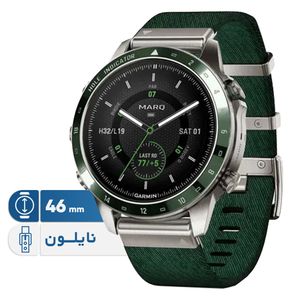 ساعت هوشمند 46 میلی‌متری گارمین مدل MARQ Golfer (Gen 2) Titanium با بند پارچه‌ای