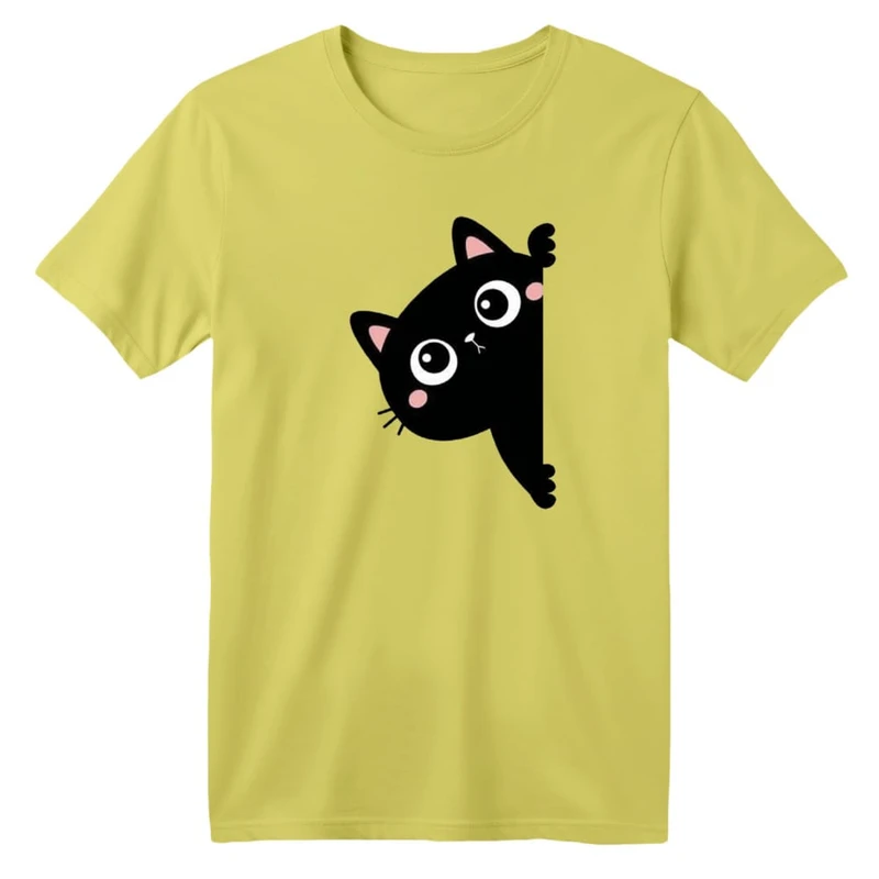 تی شرت آستین کوتاه بچگانه مدل گربه کد ۱۵