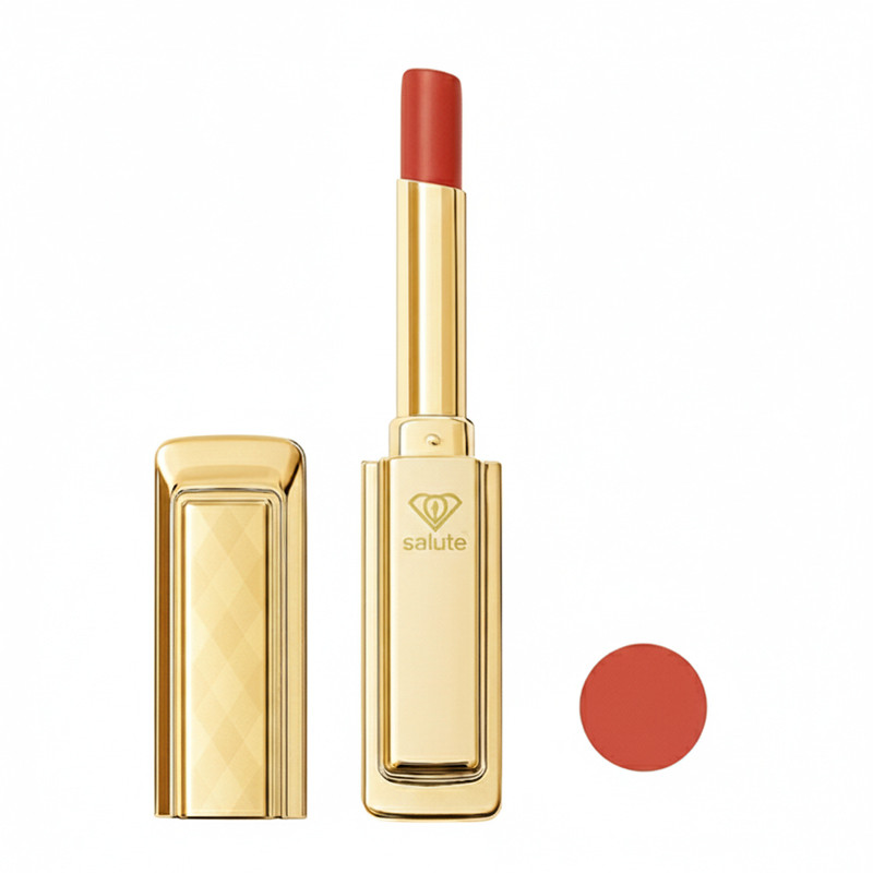 رژ لب جامد براق سالوته پرو مدل اسلیم رنگ قرمز آجری شماره S 942
