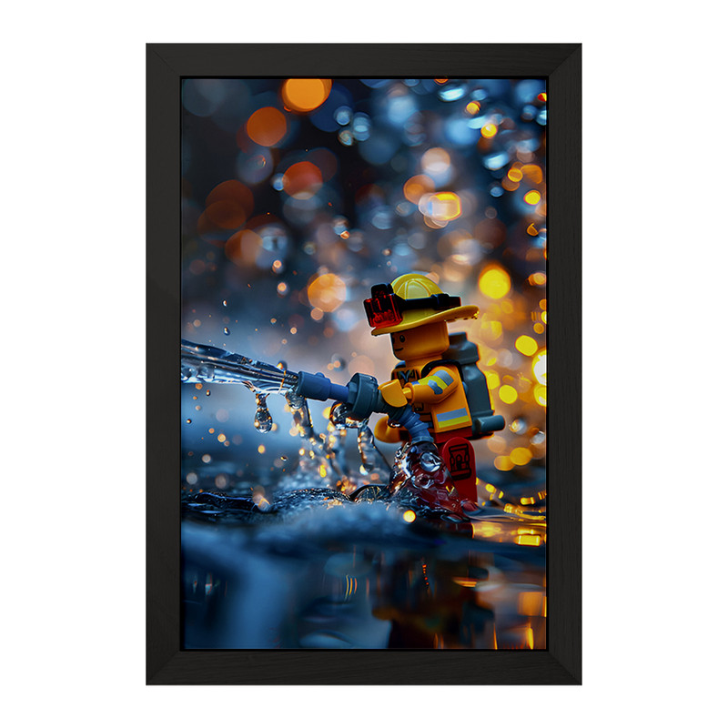 تابلو خندالو مدل لگو آتش نشان(Lego) کد F6554