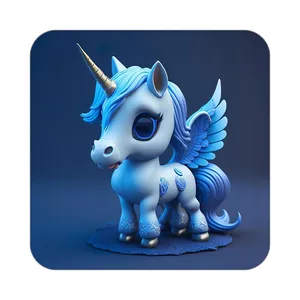 زیر لیوانی کاکتی طرح اسب تک شاخ و یونیکورن مدل mp29467