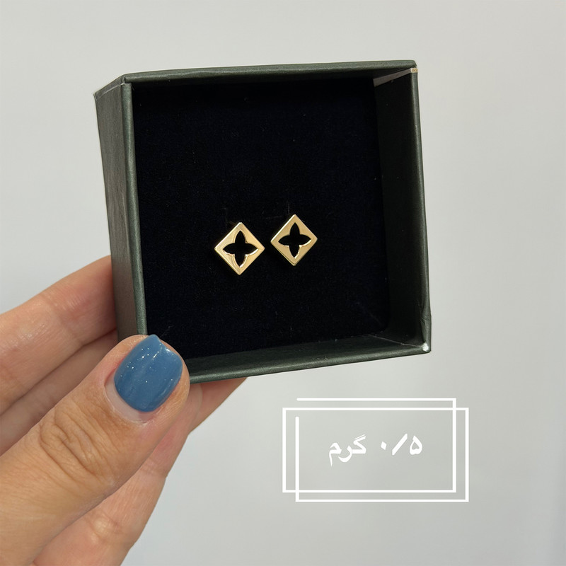 گوشواره طلا 18 عیار زنانه فرشته مدل ونکلیف WEL-000164 - 2