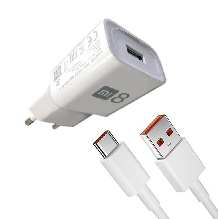 شارژر دیواری مدل mi-8 به همراه کابل تبدیل usb-c