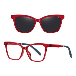 فریم عینک طبی آلبرت وگ مدل CG7704C744-P01 Polarized Double Switch به همراه کاور آفتابی