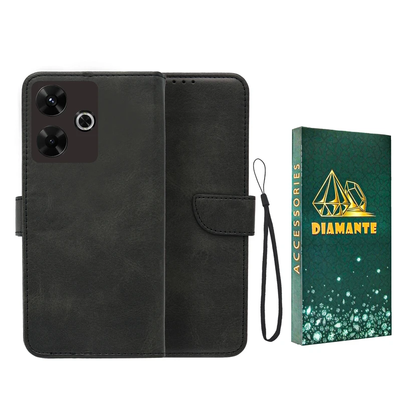 کیف کلاسوری دیامانته مدل Bandaviz Gn مناسب برای گوشی موبایل شیائومی Redmi13 4G به همراه بندآویز