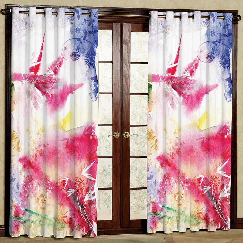 پرده مدل گل دار مخمل پانچی کد 449 سایز 140x280 سانتی متر