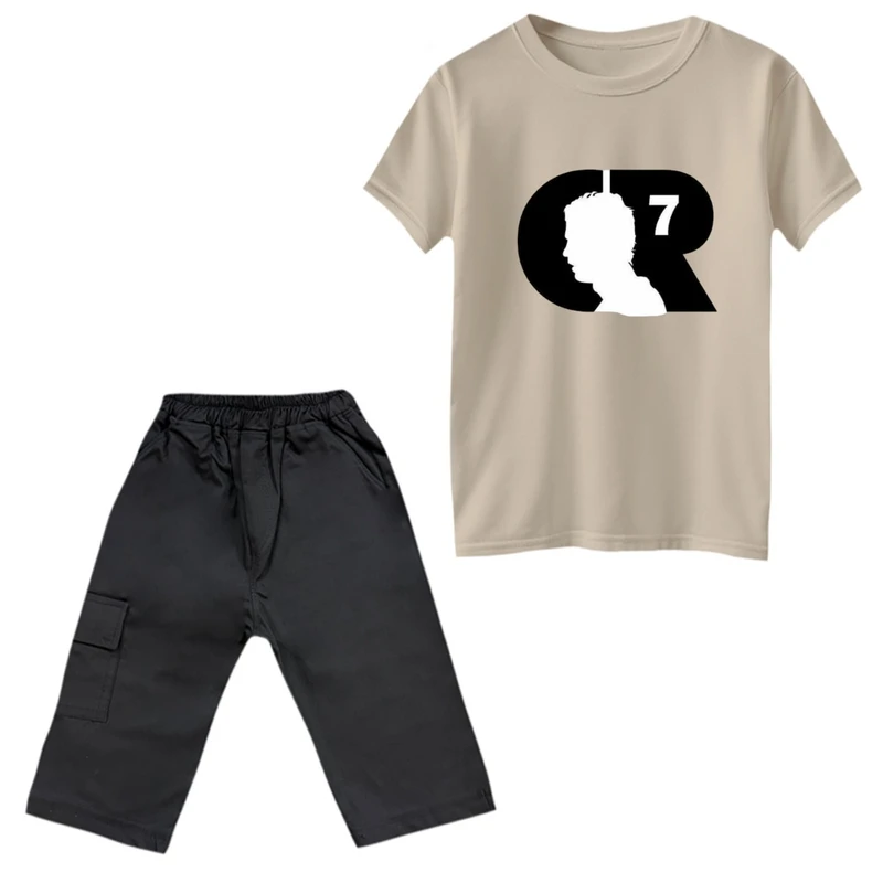 ست تی‌شرت و شلوارک پسرانه مدل رونالدو کد 3