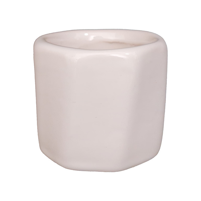 گلدان دکوری مدل شش ضلعی